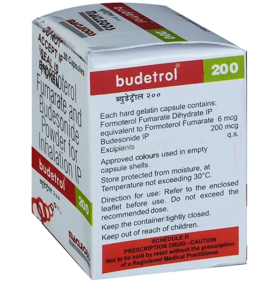 budetrol 200mcg rotacap 30's
